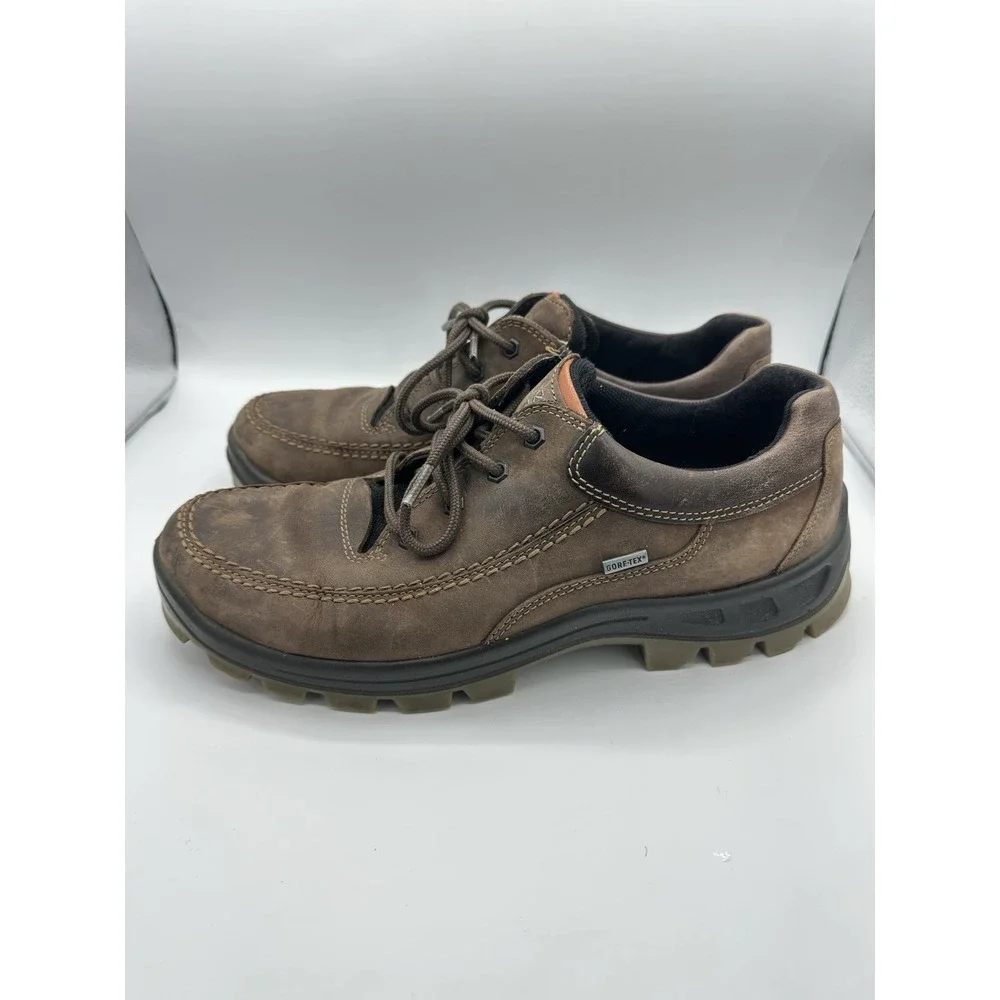 ECCO Track II Low Gore-Tex Brown Leather Hiking Shoes Men EU 45 US 11-11.5